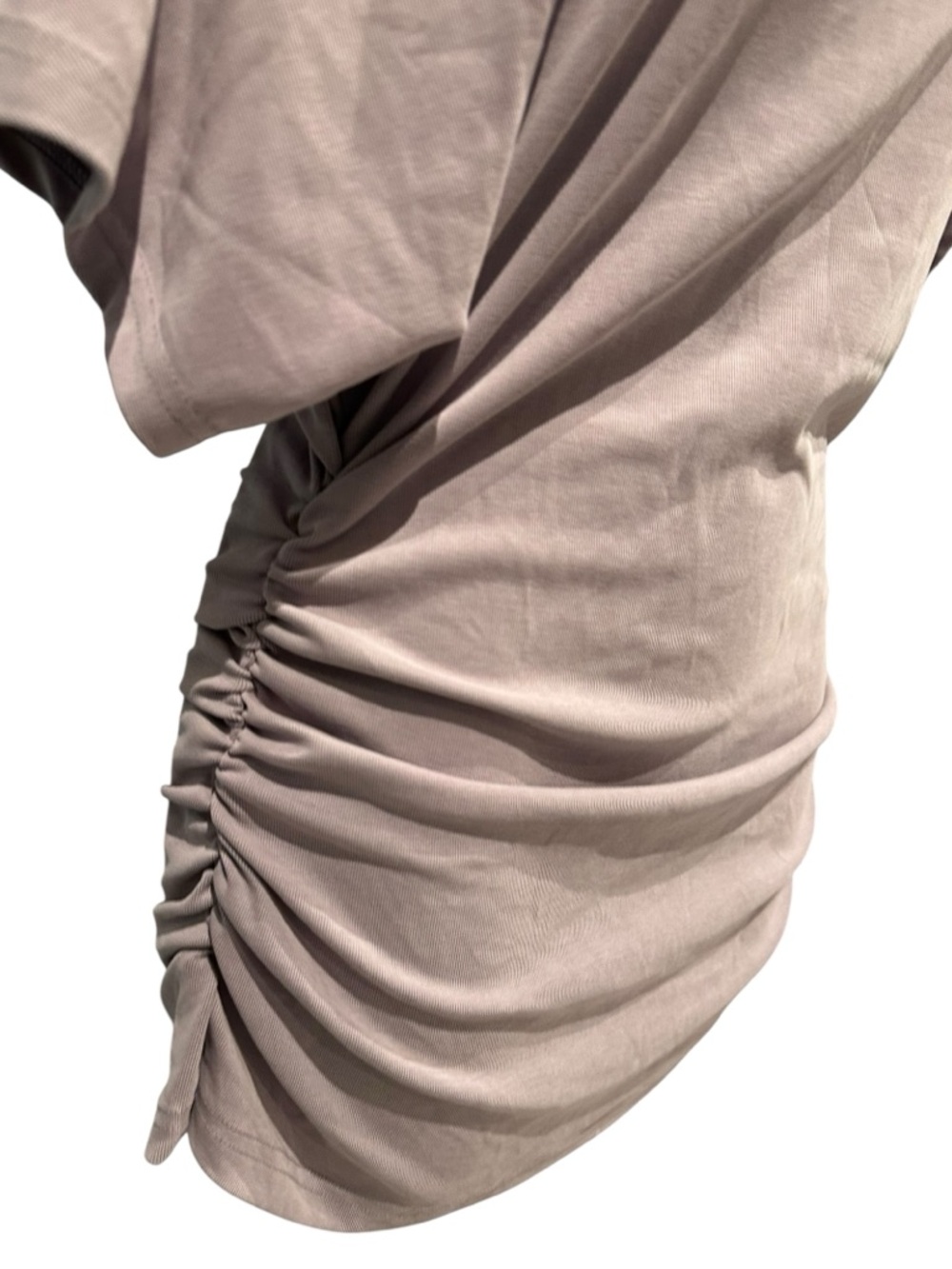 OGL | Sandwashed Effortless Boatneck Batwing Sleeve Side Ruched Top Purple Fog L - Picture 10 of 16